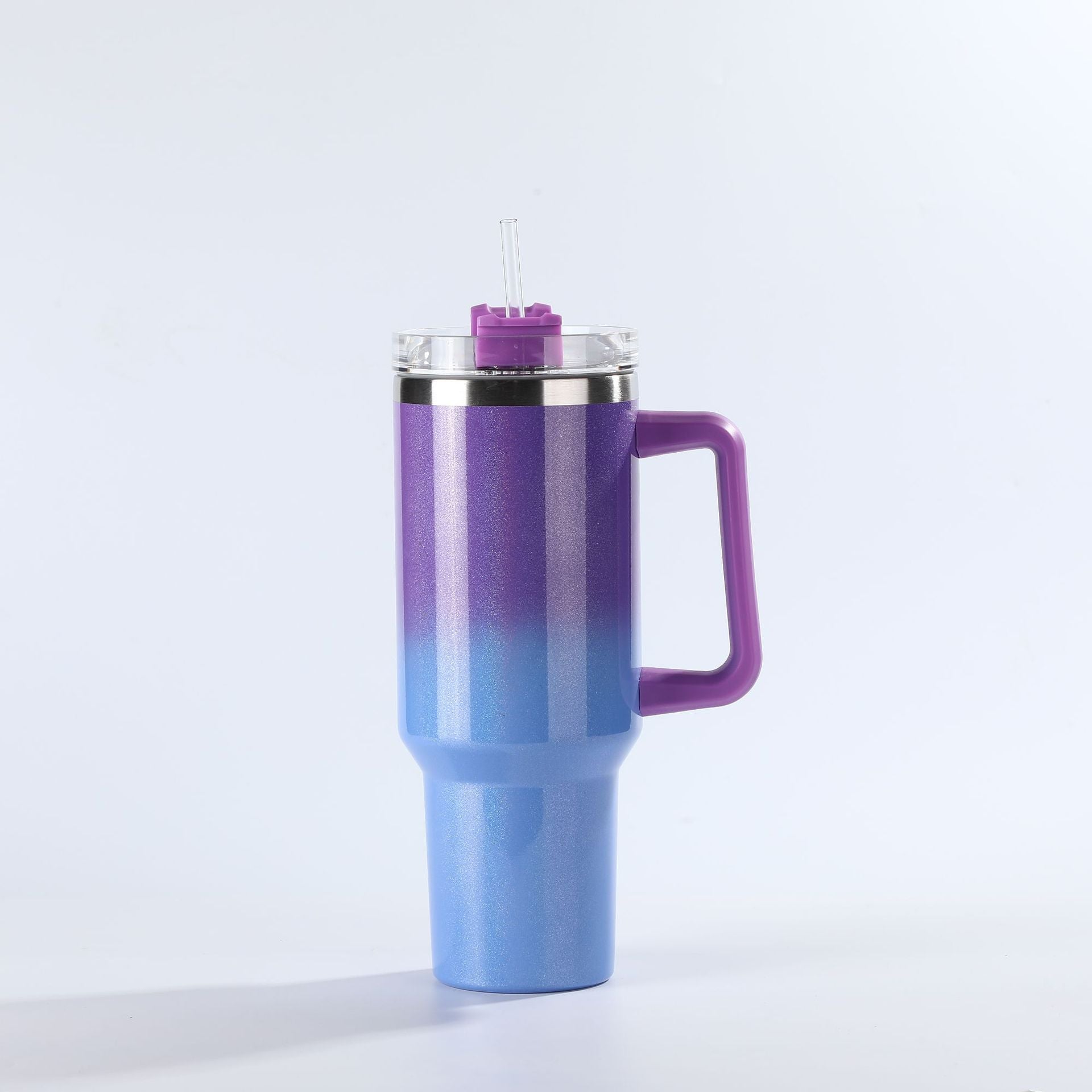 Wholesale Tumbler Ice Bullies Cup  Rainbow Paint Gradient Color Thermos Cup Straw Cup 40OZ Car Cup Ice Cup